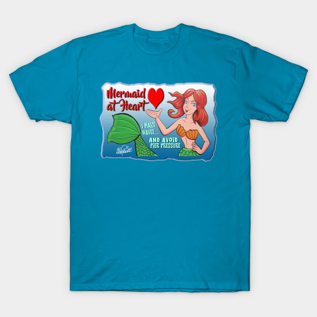 Mermaid at Heart T-Shirt by SCOT CAMPBELL DESIGNS